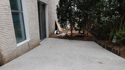 서울 성북동 콩자갈 노출 포장